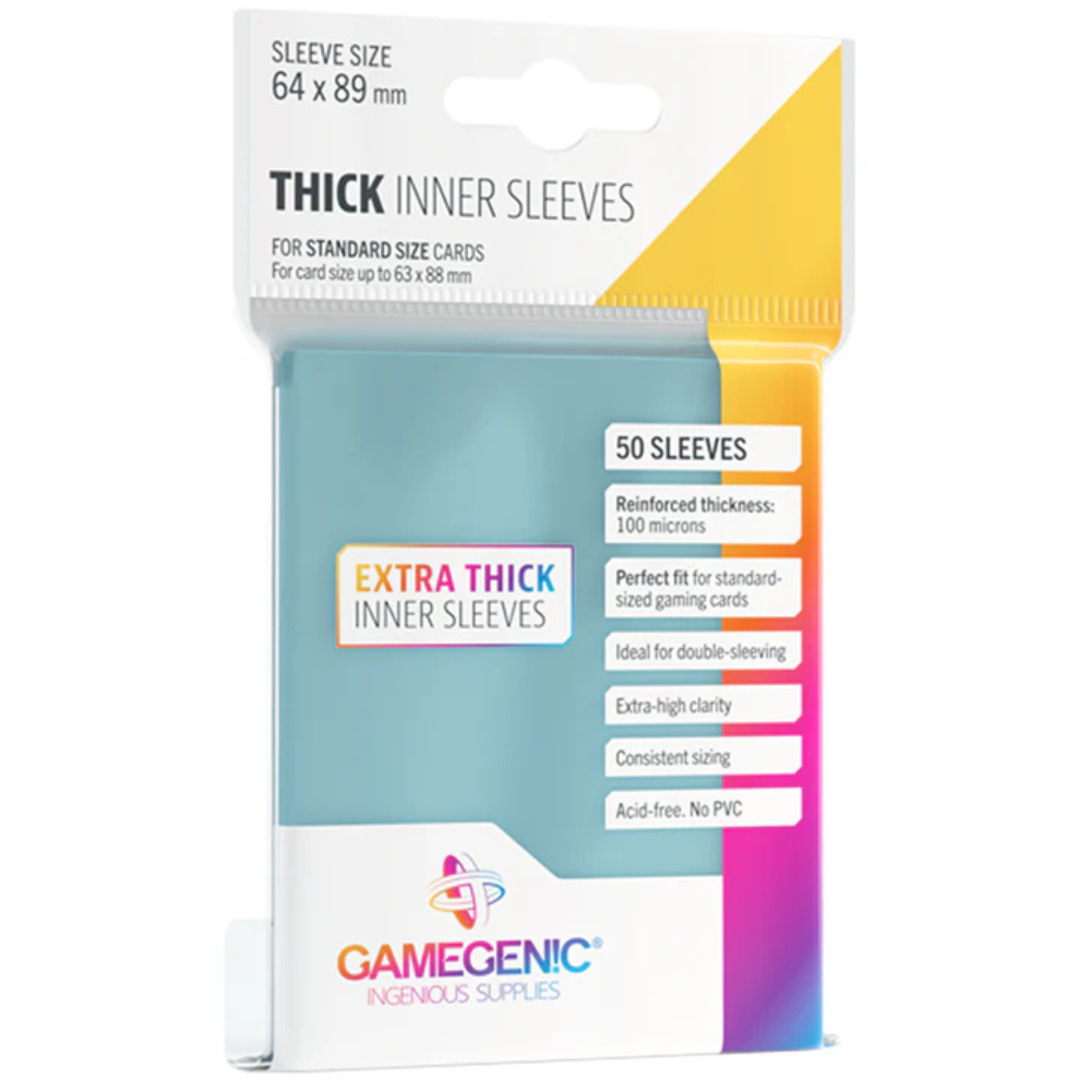 Thick Inner Sleeves - 50 Sleeves - GameGenic