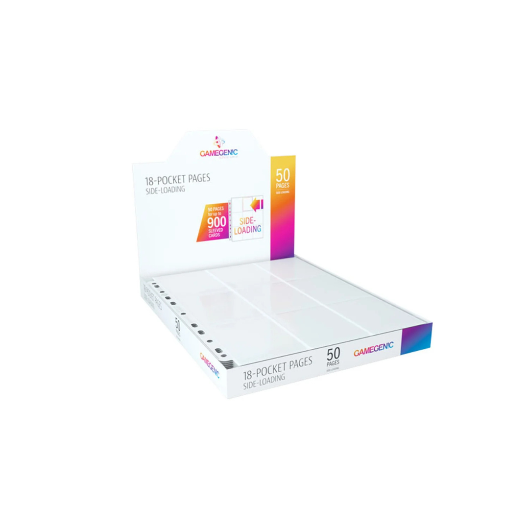 Sideloading 18-Pocket Pages - 50 Pages White - GameGenic