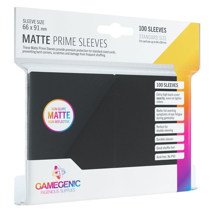 Matte Prime Sleeve - Standard Size - 100 Sleeves - Gamegenic
