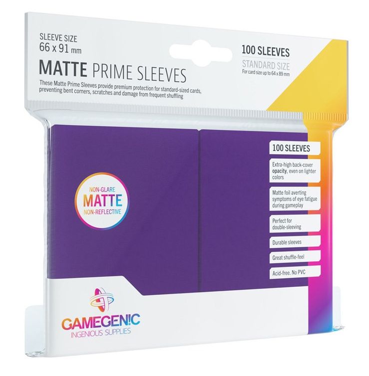 Matte Prime Sleeve - Standard Size - 100 Sleeves - Gamegenic