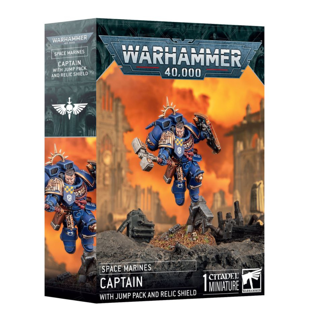 Warhammer 40,000 - Space Marines - Captain With Jump Pack and Relic Shield