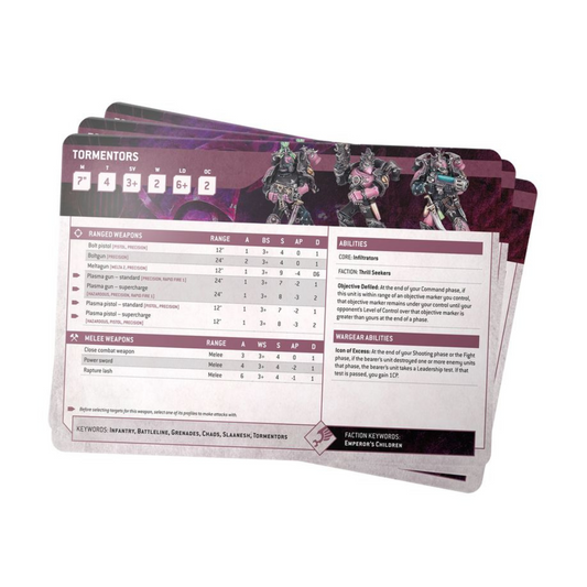 Emperor's Children - Datasheet Cards - Warhammer 40k