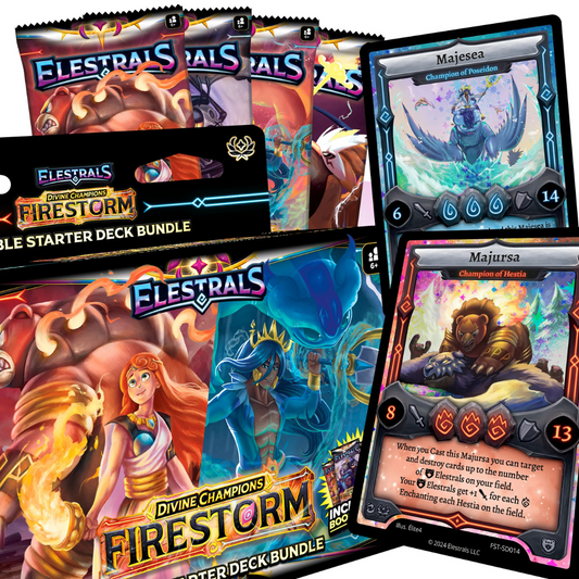 Firestorm - Hestia vs Poseidon - Double Starter Deck - with 4 Packs - Elestrals