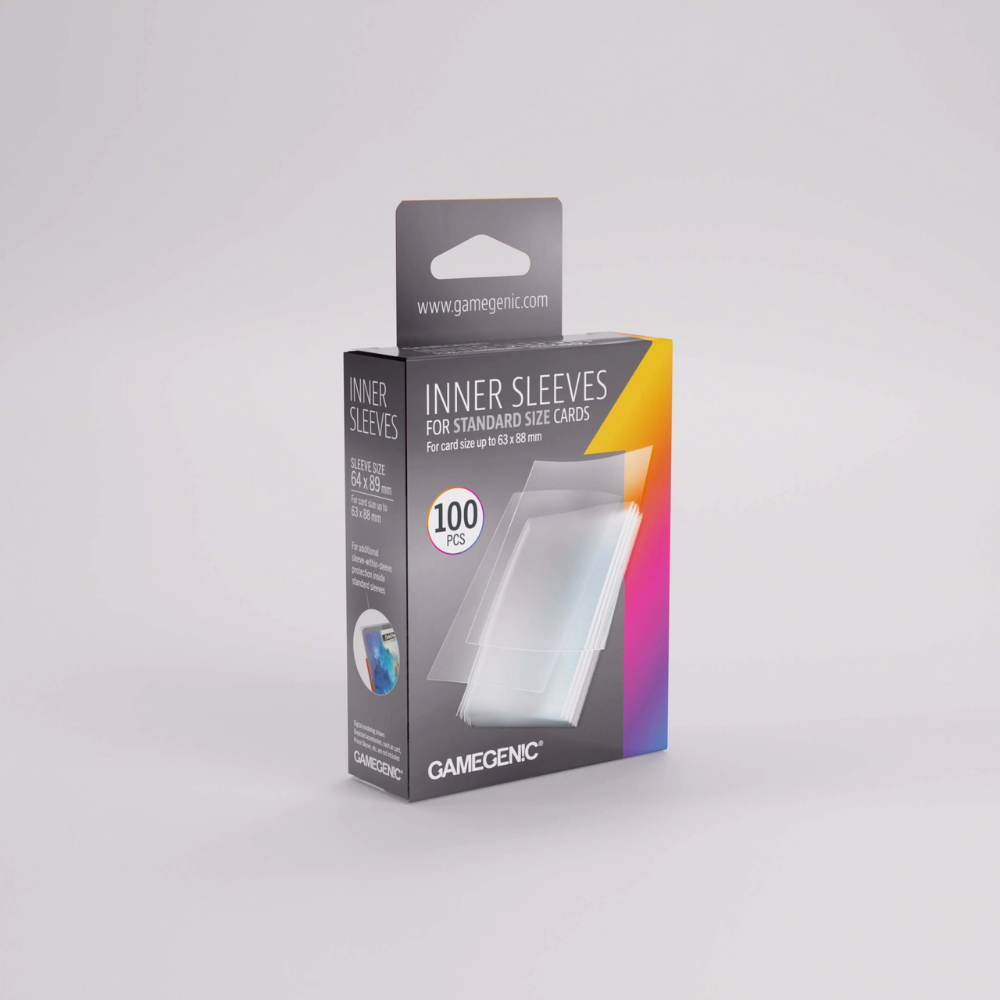 Inner Sleeves - 100 Sleeves - GameGenic