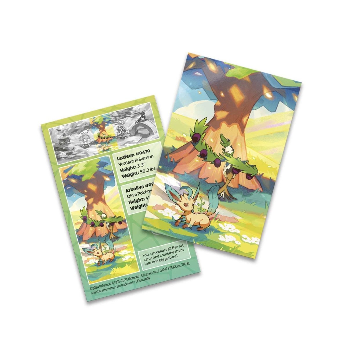 Pokemon - Vibrant Paldea - Arboliva and Leafeon Mini Tin