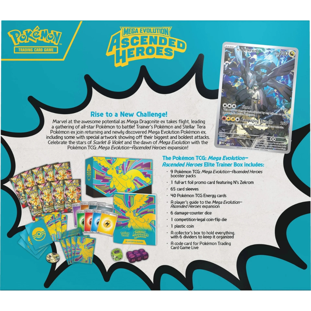 Elite Trainer Box - Ascended Heroes - Mega Evolutions - Pokemon