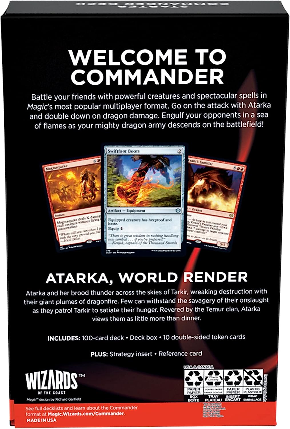 Atarka, World Render - Draconic Destruction - Starter Commander Deck - Magic The Gathering