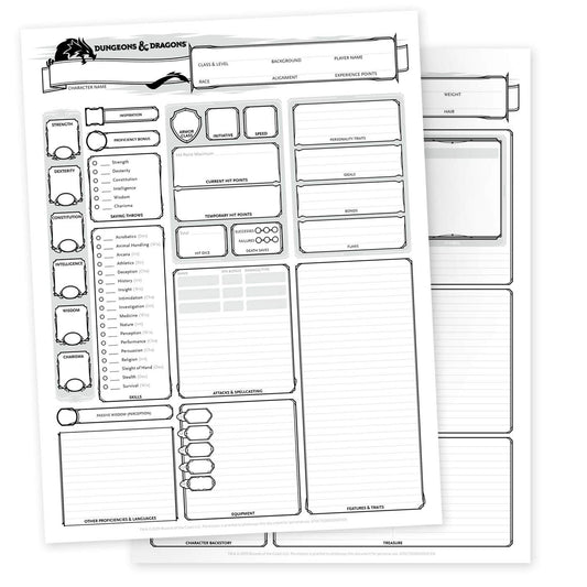 Character Sheets - Dungeons and Dragons