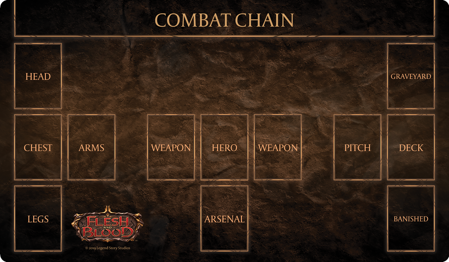 Flesh and Blood Classic Playmat - Brown - Flesh and Blood Playmats Flesh and Blood Classic Playmat - Brown - Flesh and Blood Playmats