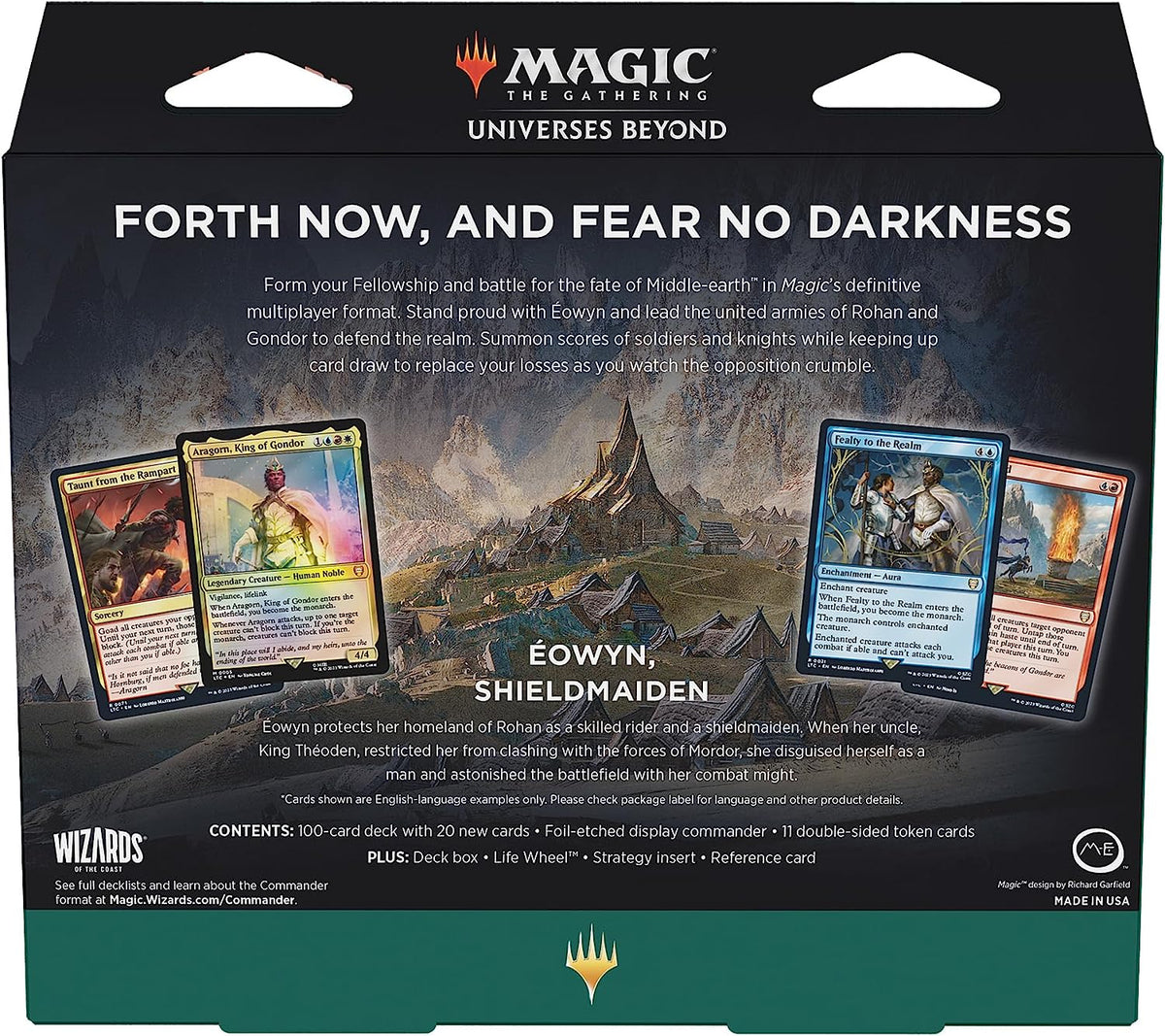 Éowyn, Shieldmaiden - Riders Of Rohan - The Lord of the Rings - Tales of Middle Earth - Commander Deck - Magic The Gathering