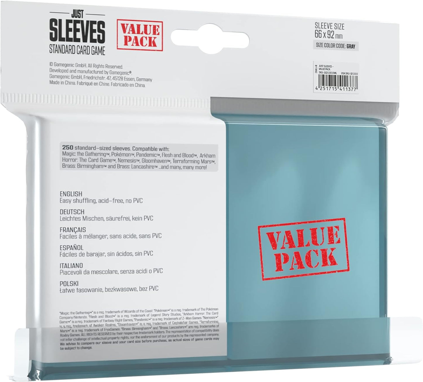 Just Sleeves - 250 Value Pack - Clear