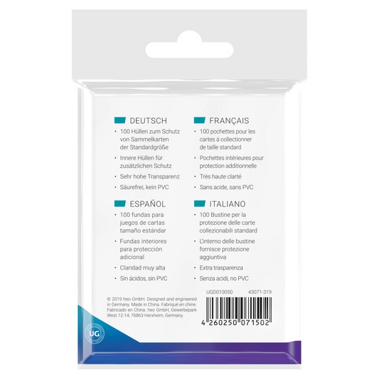 Precise Fit Sleeves - Standard Size - Transparent - Ultra Guard