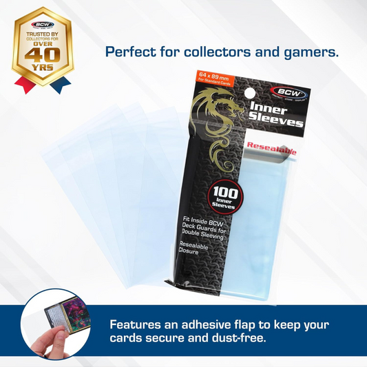 BCW - Resealable Inner Sleeves - 100 Count