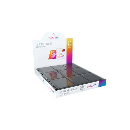 Sideloading 18-Pocket Pages - 50 Pages Black - GameGenic