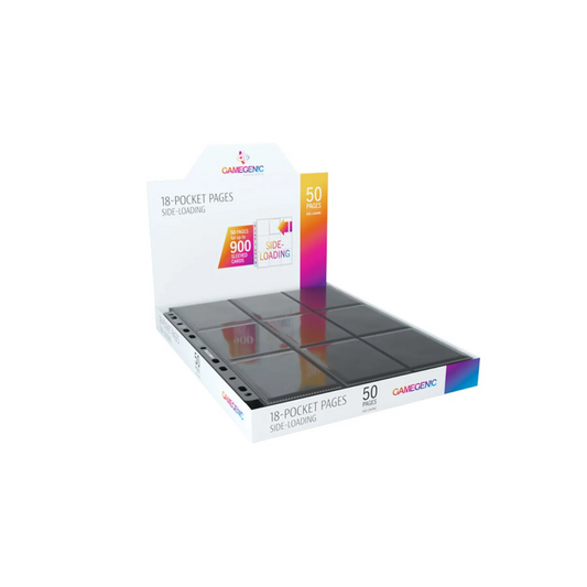 Sideloading 18-Pocket Pages - 50 Pages Black - GameGenic