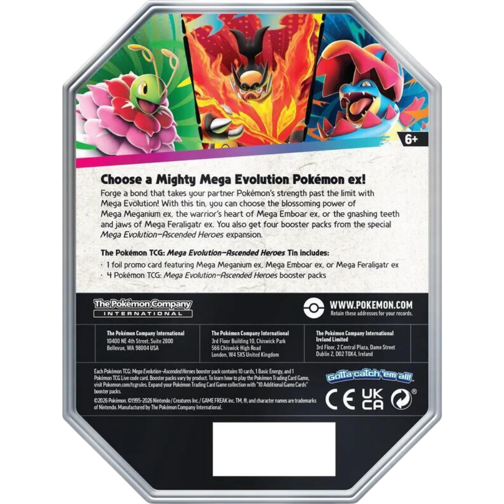 Tin - Ascended Heroes - Mega Evolutions - Pokemon