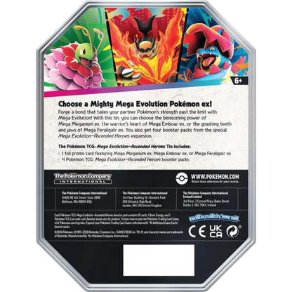 Tin - Ascended Heroes - Mega Evolutions - Pokemon