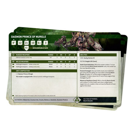 Death Guard - Datasheet Cards - Warhammer 40k