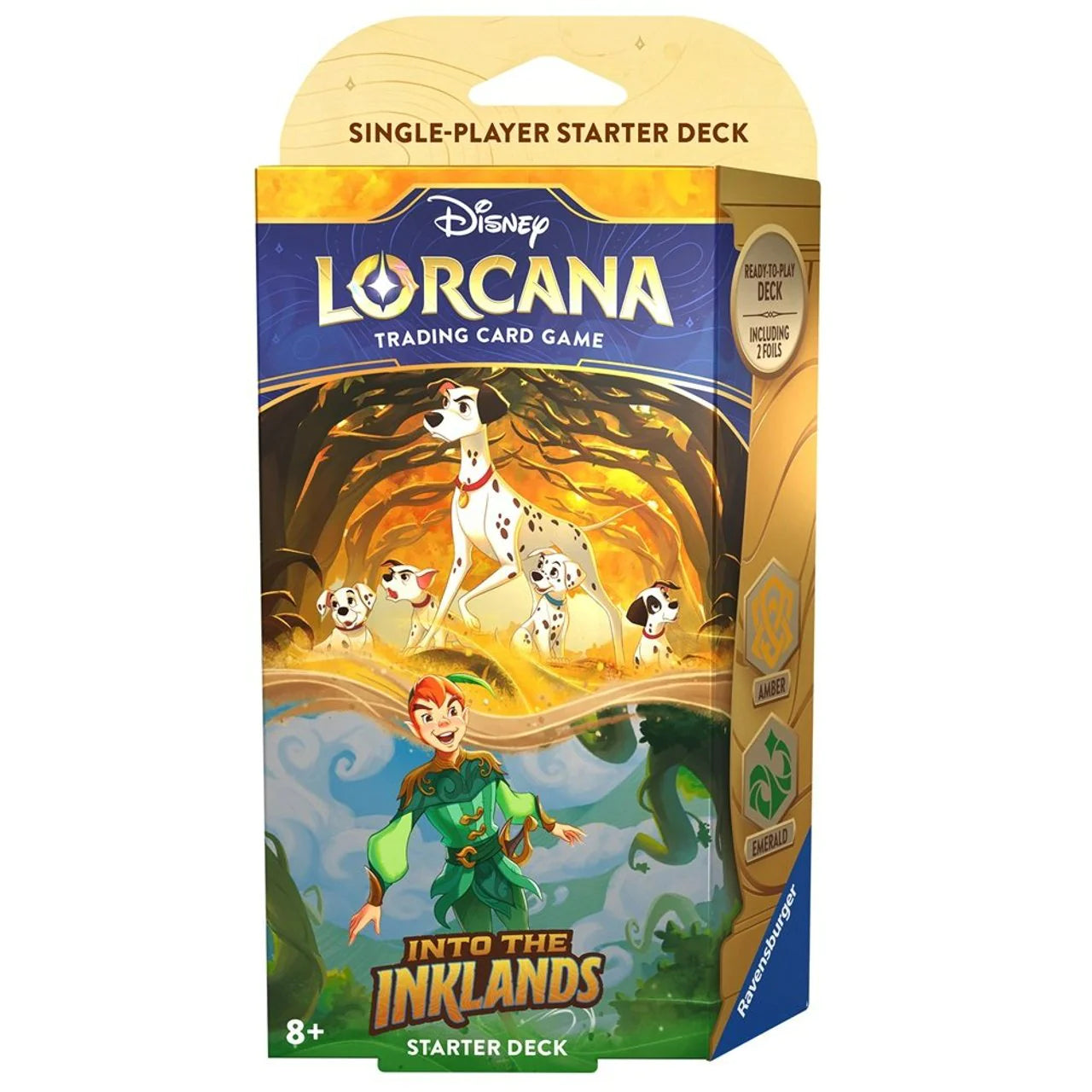 Disney Lorcana - Into The Inklands Starter Deck - Amber/Emerald - Peter Pan & Pongo