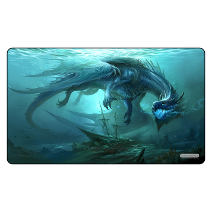 Dragon attack on a ship underwater scene
