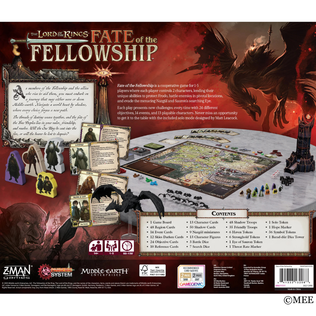 The Lord of the Rings: Fate of the Fellowship - Board Game