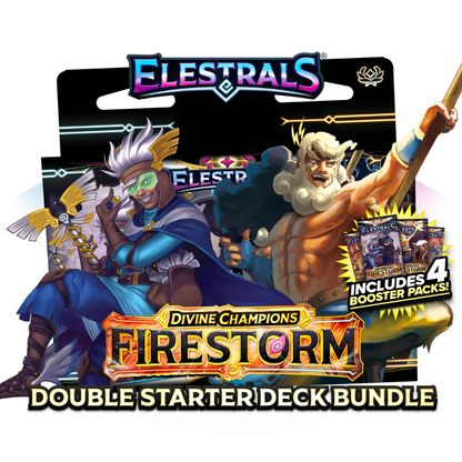 Firestorm - Hermes vs Zeus - Double Starter Deck Bundle - with 4 Packs  - Elestrals