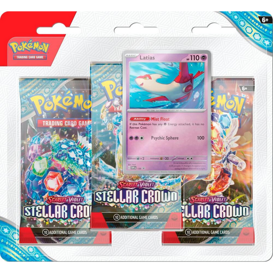 Pokémon Trading Card Game: Scarlet & Violet - Latias Stellar Crown Blister 3 Pack