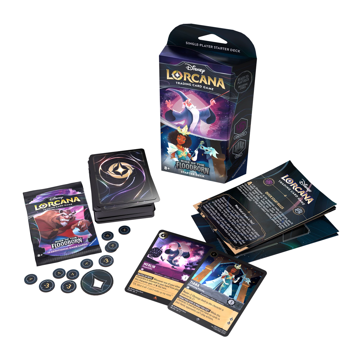 Disney Lorcana- Rise of the Floodborn - Amber and Sapphire Starter Deck