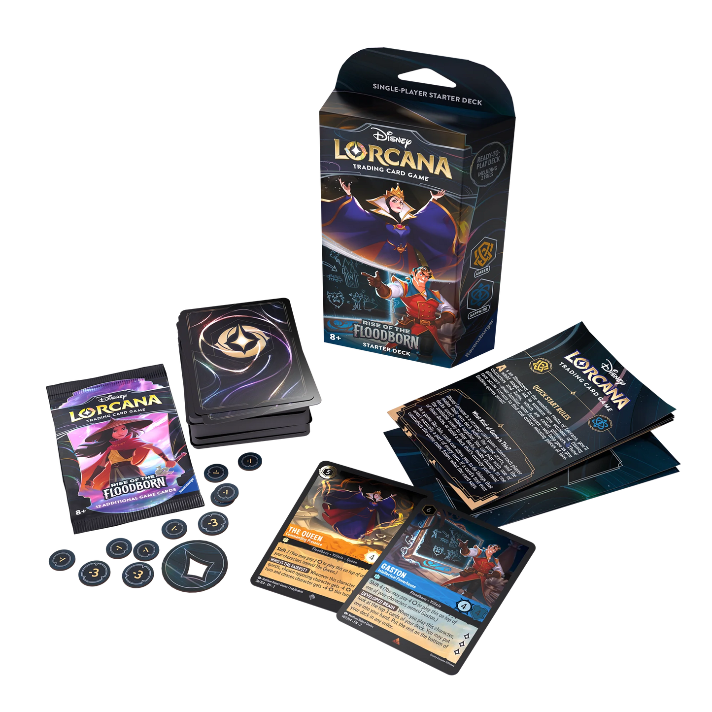 Disney Lorcana- Rise of the Floodborn - Amethyst and Steel Starter Deck