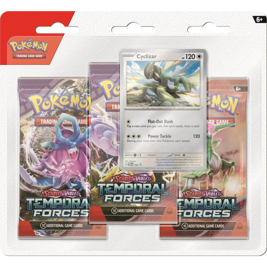 3 Pack Blister - Cyclizar - Temporal Forces - Scarlet & Violet - Pokemon