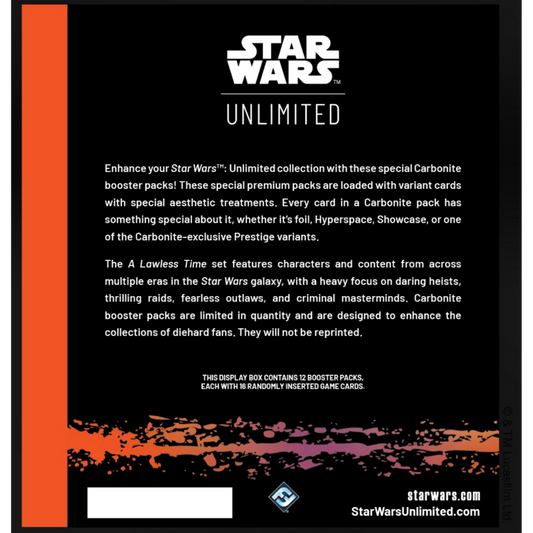 Carbonite Booster Box - A Lawless Time - Star Wars Unlimited