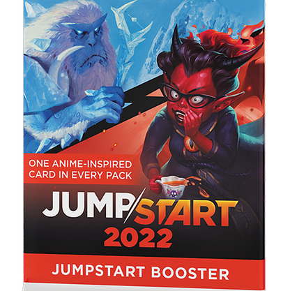 MAGIC: THE GATHERING Jumpstart 2022 booster pack with anime-inspired characters on a white background