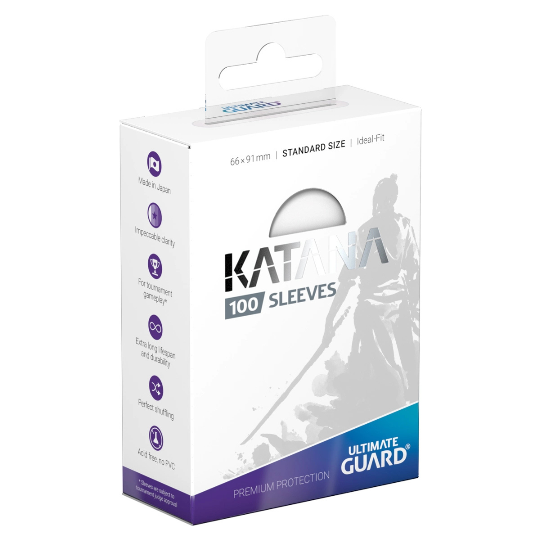 Katana Sleeves - Standard Size - Transparent - 100 Sleeves - Ultra Guard