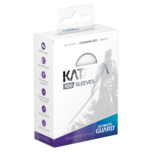 Katana Sleeves - Standard Size - Transparent - 100 Sleeves - Ultra Guard
