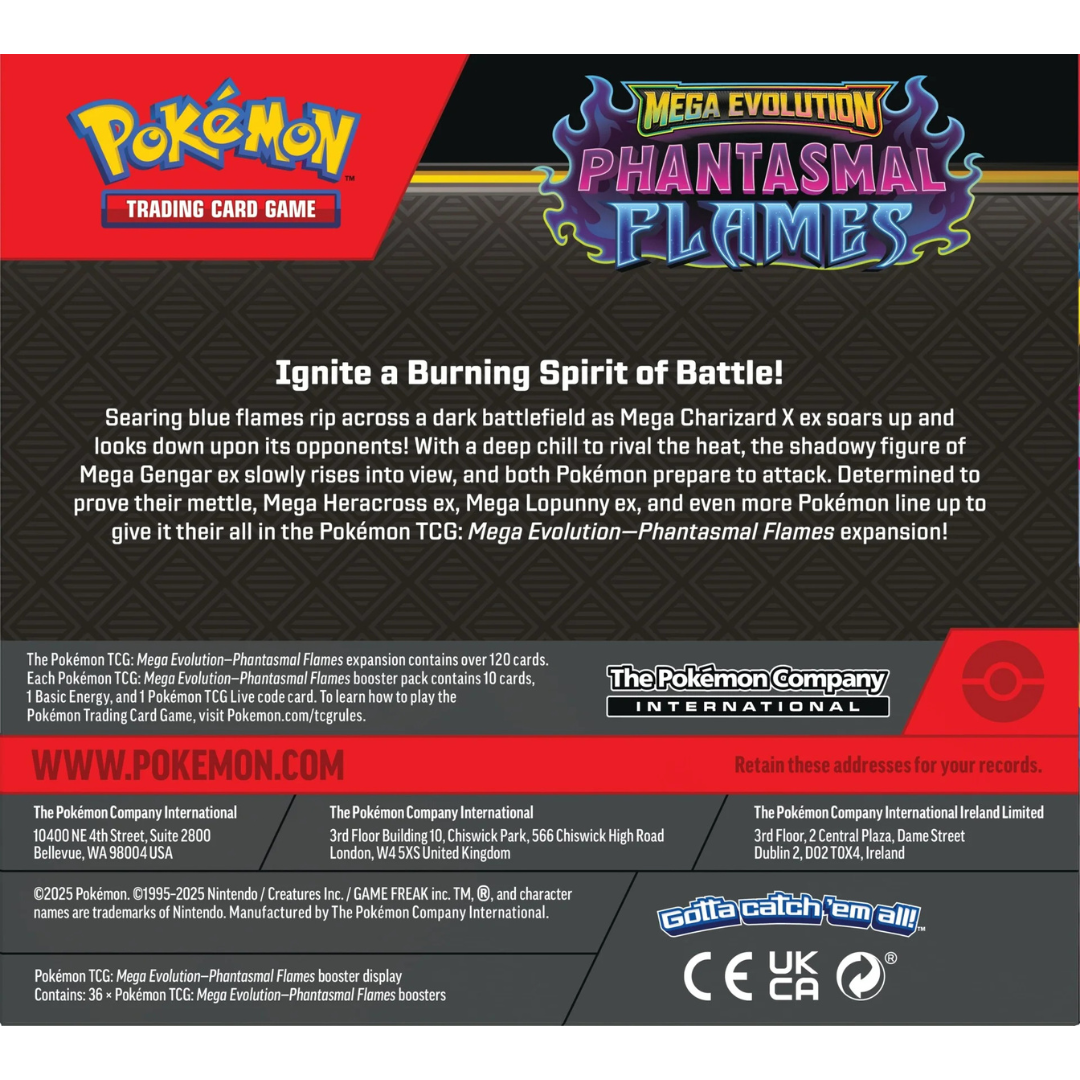 Booster Box - Mega Evolutions - Phantasmal Flames - Pokemon