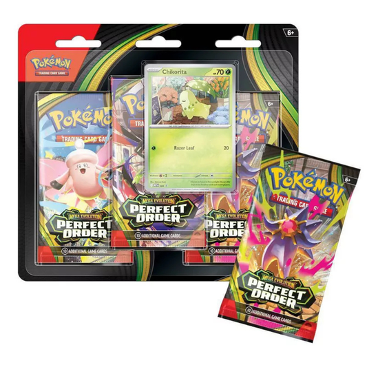3-Pack Collection Blister - Chikorita  - Perfect Order - Pokemon