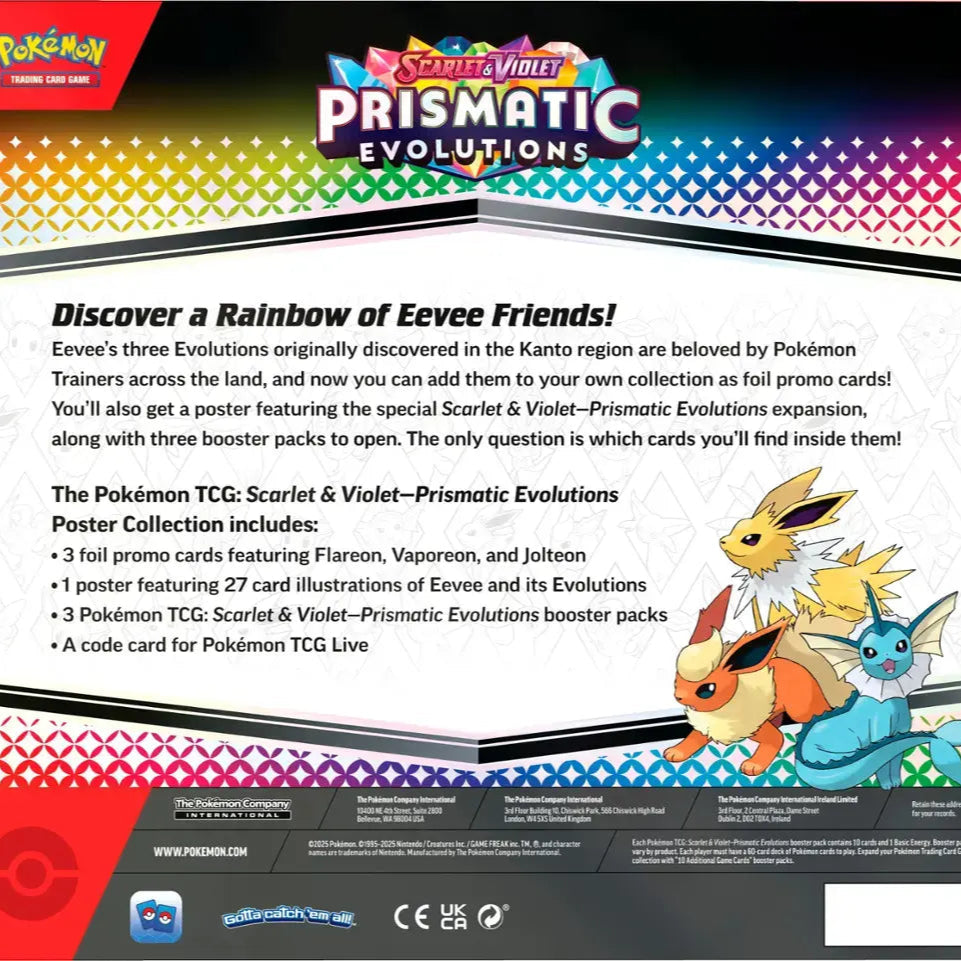 Prismatic Evolutions Poster Collection Box Back